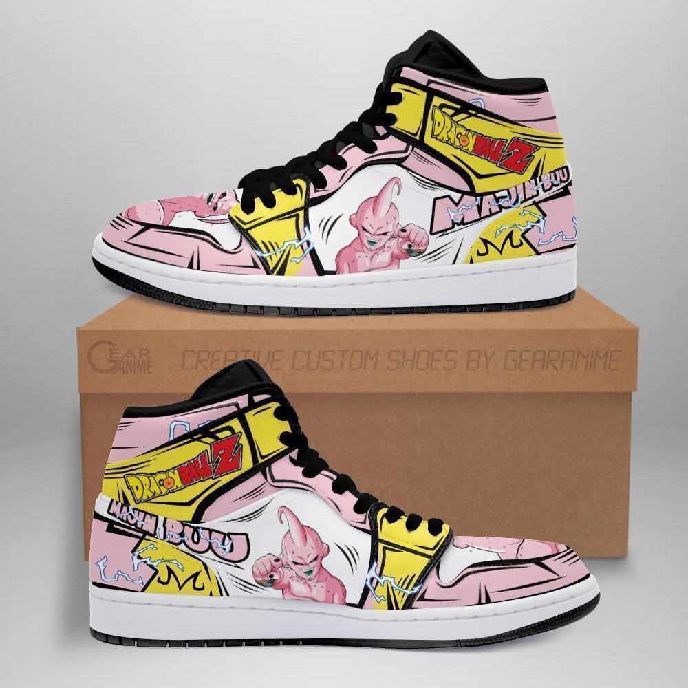 Majin Buu Custom Anime High-Top Leather Sneakers Kid Form Edition