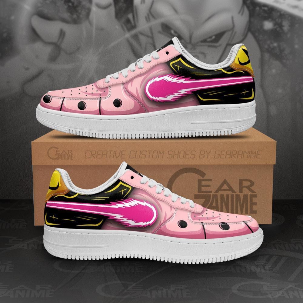 Majin Buu Custom Anime Low-Top Leather Sneakers