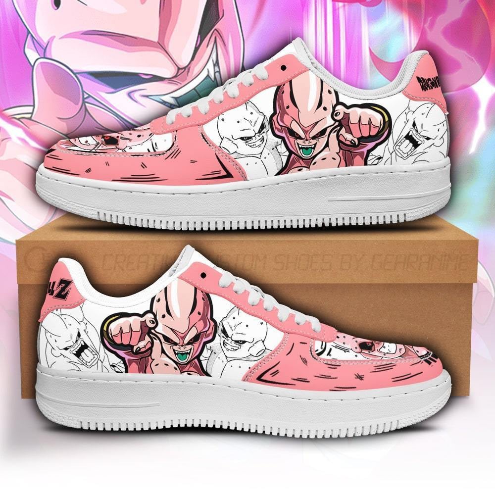 Majin Buu Custom Anime Low-Top Leather Sneakers