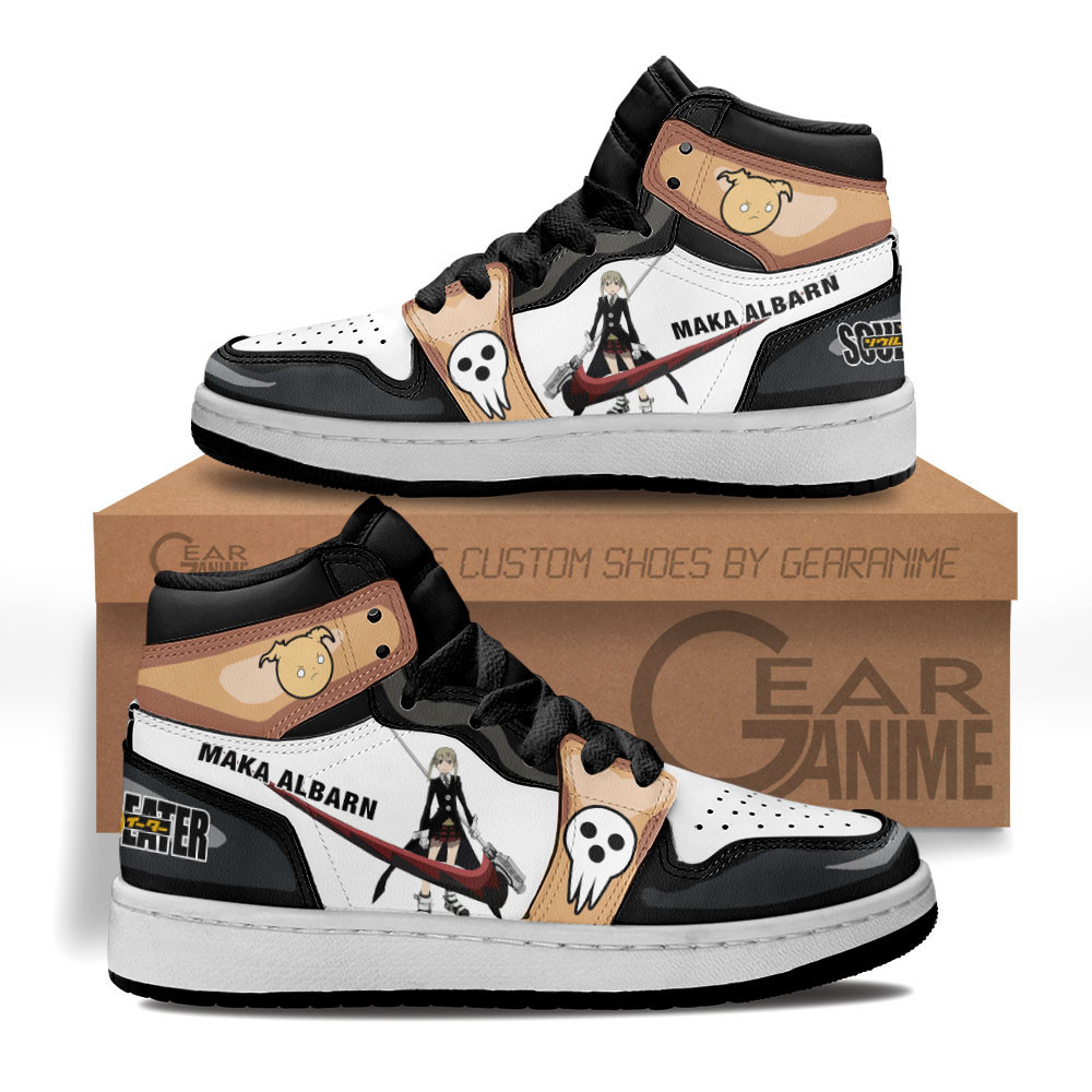 Maka Albarn Custom Anime Kids High-Top Leather Sneakers