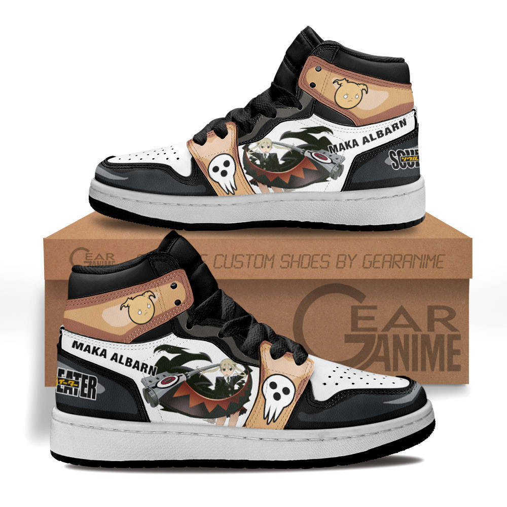 Maka Albarn Custom Anime Kids High-Top Leather Sneakers