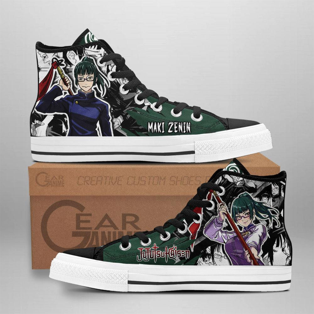 Maki Zenin Custom Anime High-Top Canvas Shoes TT1210