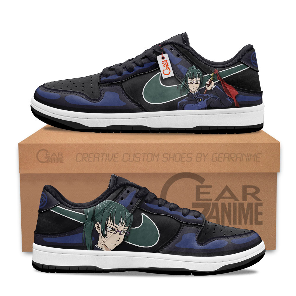 Maki Zenin Custom Anime Low-Top Skate Sneakers