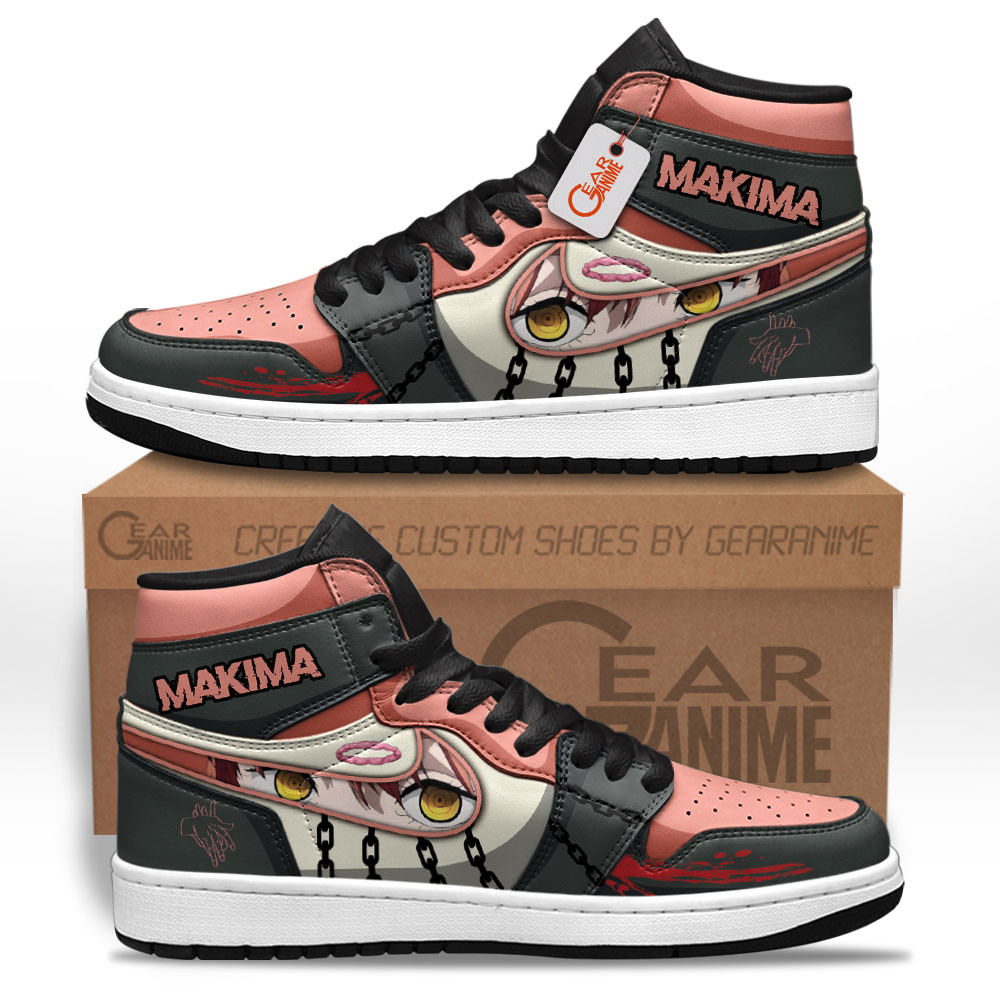 Makima High-Top Leather Sneakers Custom Name
