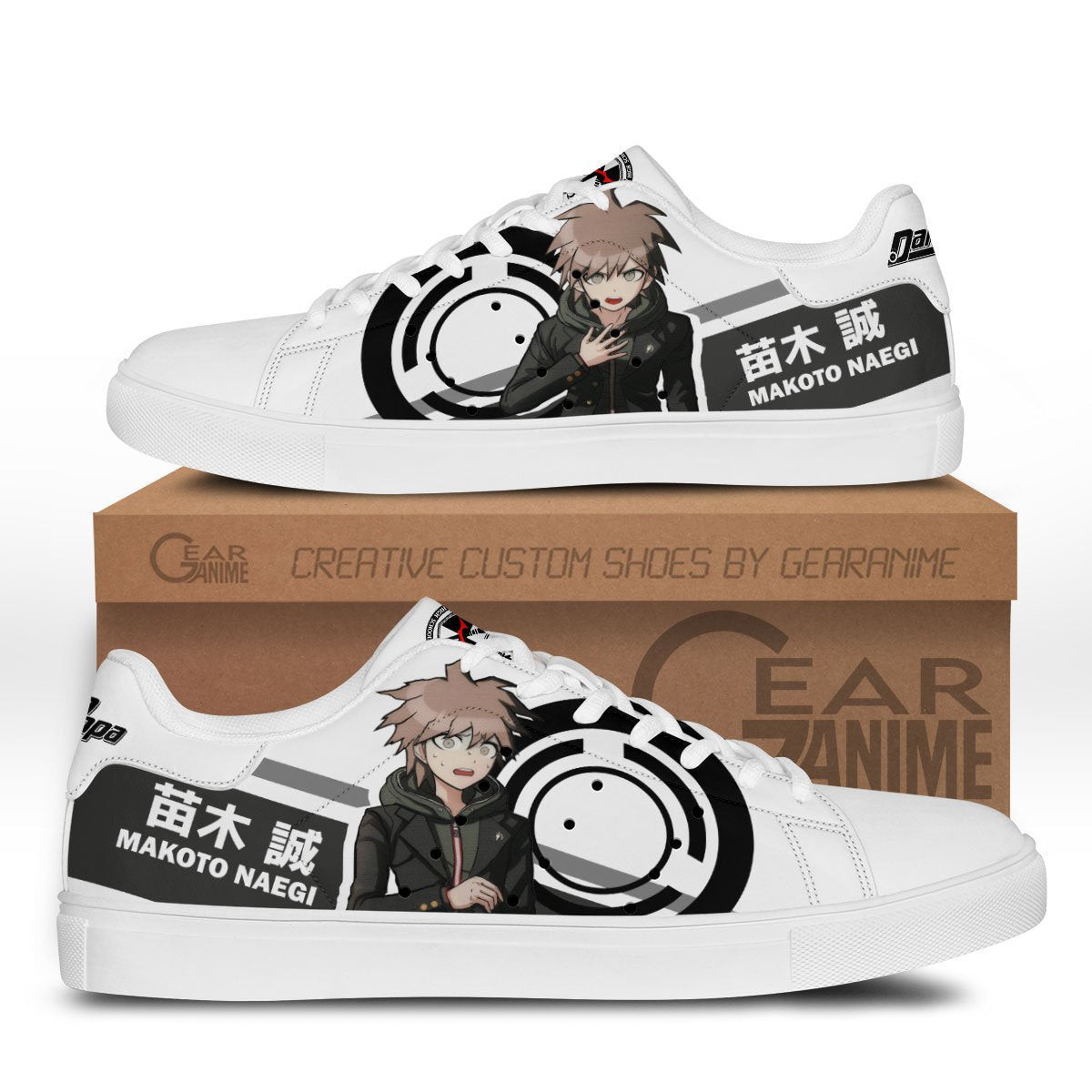 Makoto Naegi Custom Anime Classic Court Shoes