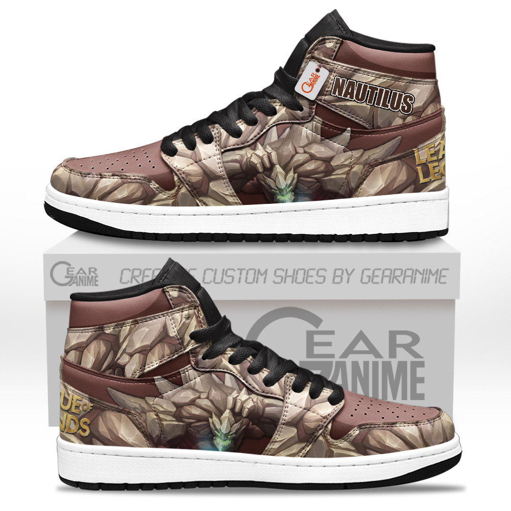 Malphite Custom Gaming High-Top Leather Sneakers LOL Custom Name