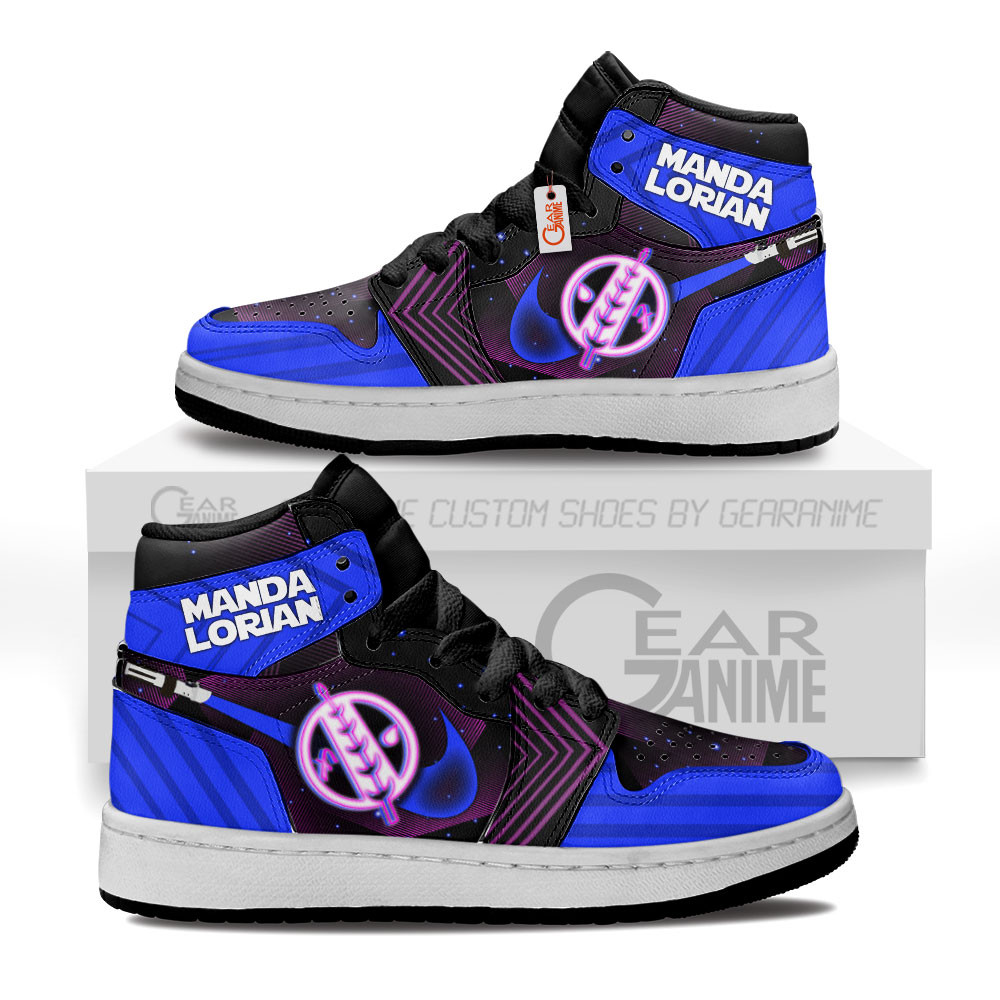 Mandalorian Kids High-Top Leather Sneakers