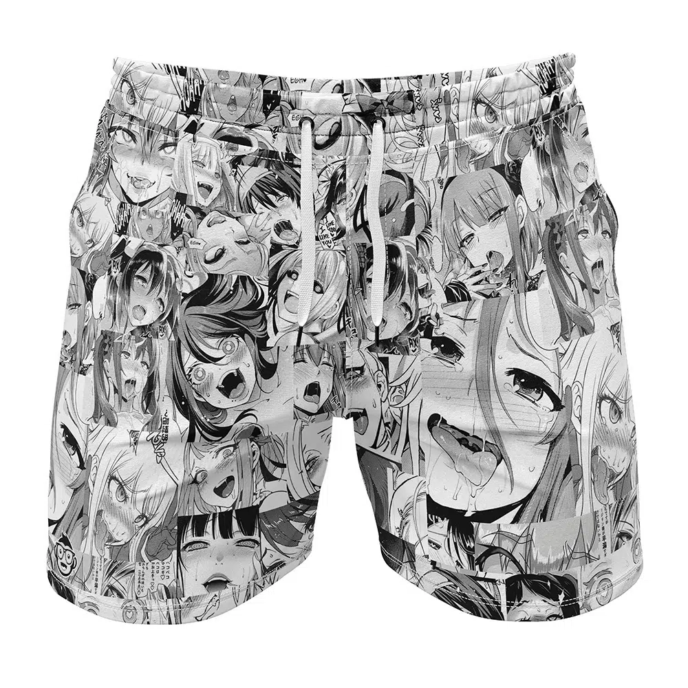 Manga Ahegao Gym Shorts