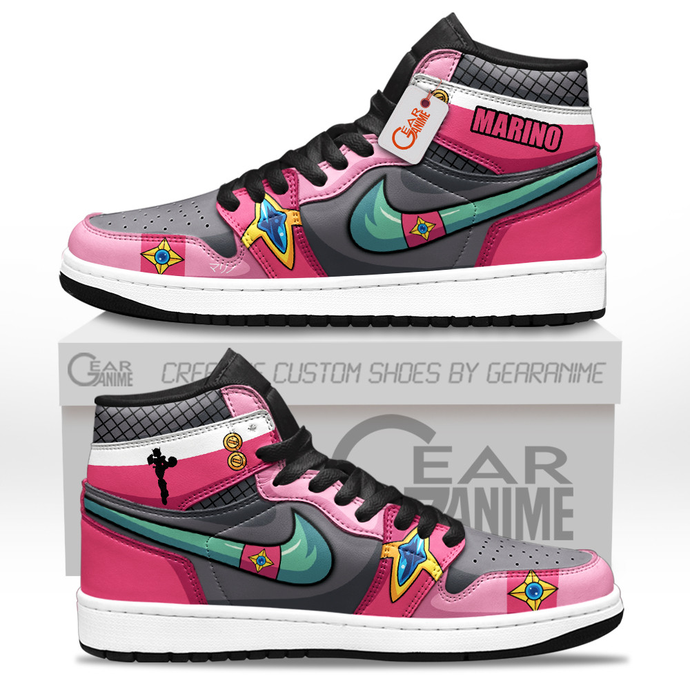 Marino Custom Gaming High-Top Leather Sneakers Mega Man Custom Shoes