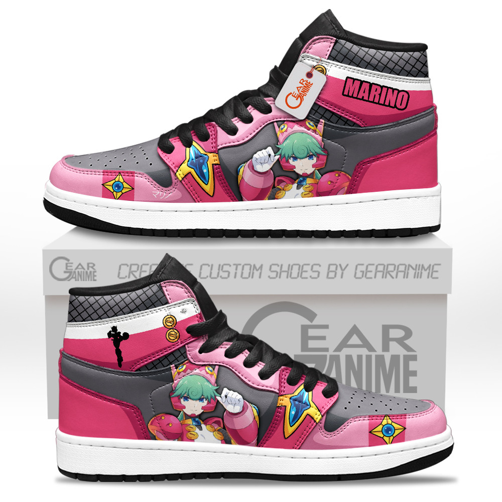 Marino Custom Gaming High-Top Leather Sneakers Mega Man Shoes