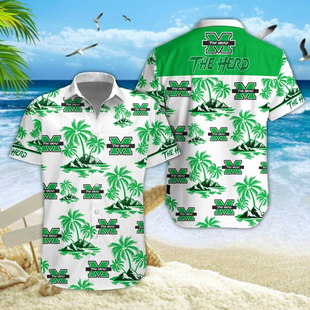 Marshall Thundering Herd Football Hawaiian Tropical Game Day Gift For Sports Lovers
