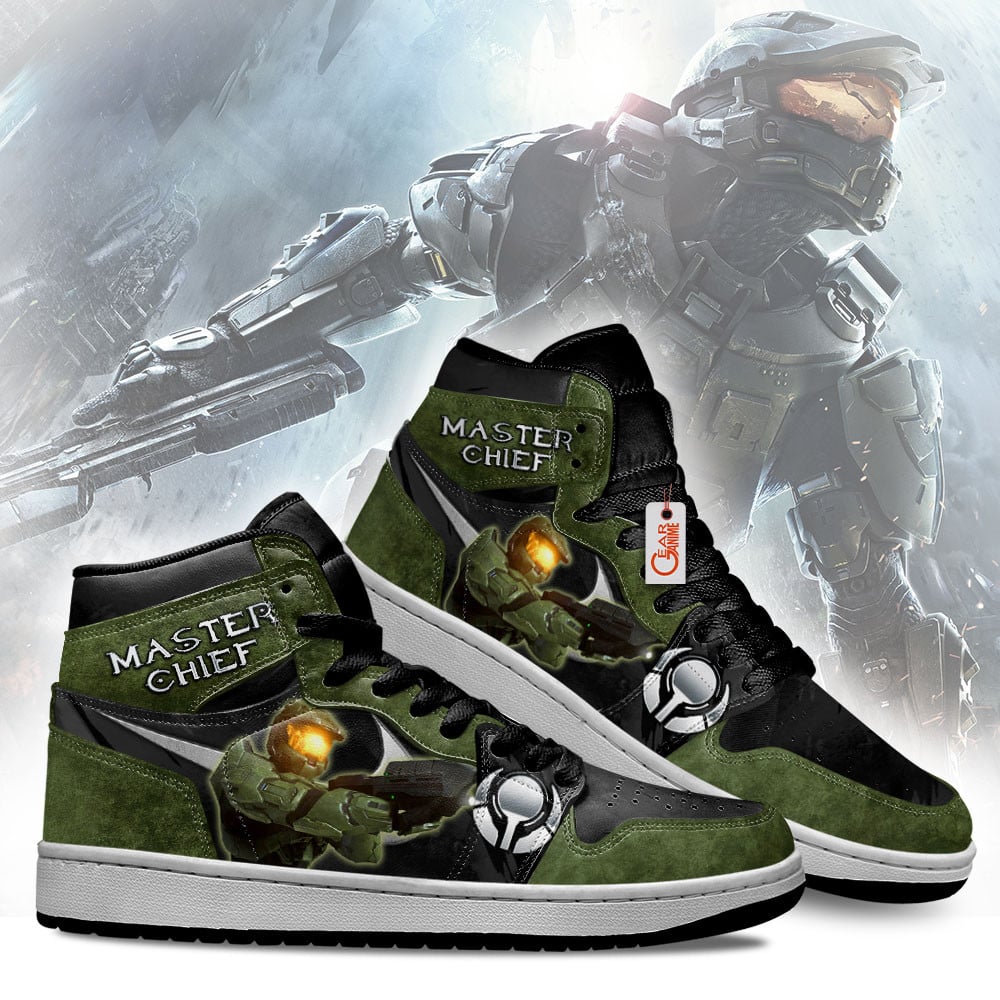 Master Chief Petty Officer John-117 Custom Gaming High-Top Leather Sneakers