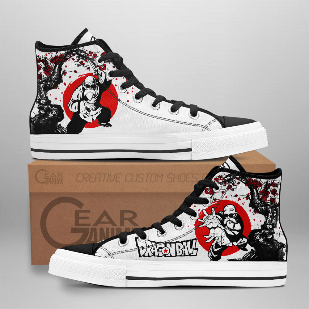 Master Roshi Custom Anime High-Top Canvas Shoes Japan NTT210