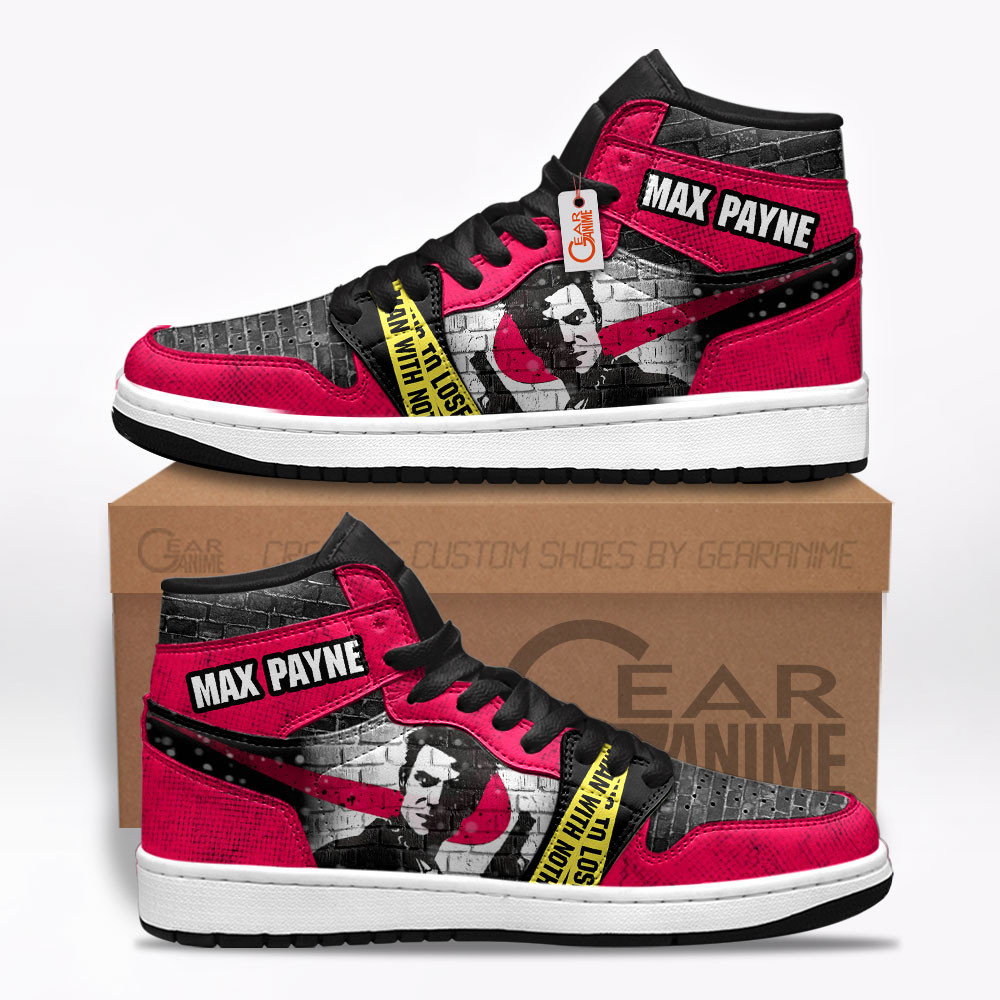 Max Payne Custom Gaming High-Top Leather Sneakers