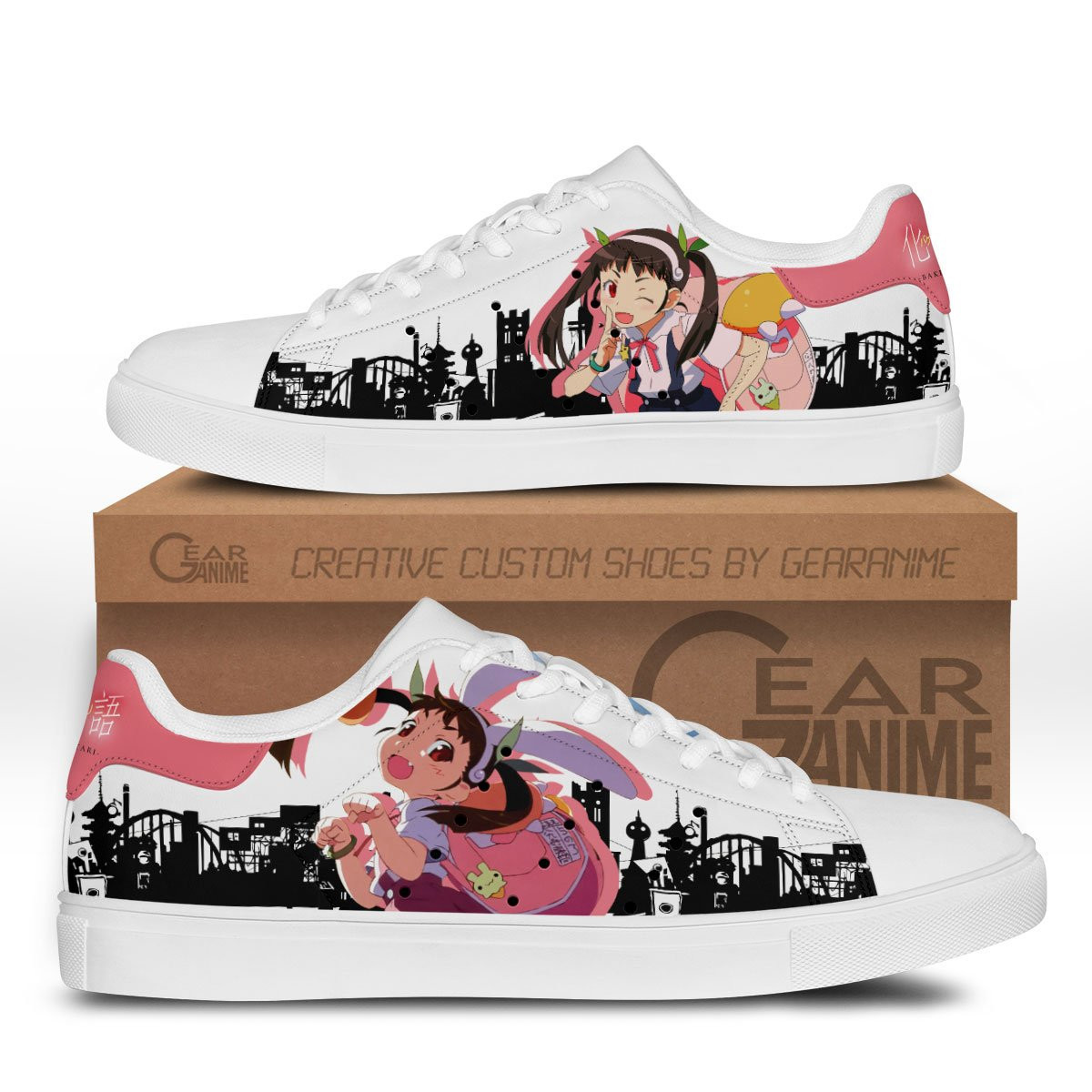 Mayoi Hachikuji Custom Anime Classic Court Shoes