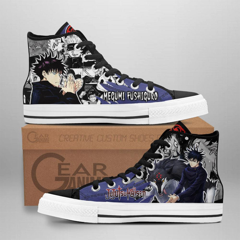 Megumi Fushiguro Custom Anime High-Top Canvas Shoes TT1210