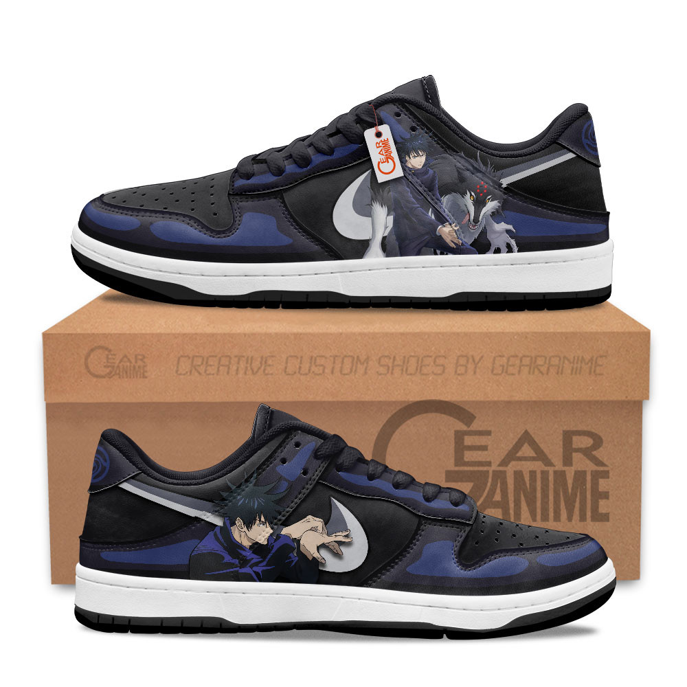 Megumi Fushiguro Custom Anime Low-Top Skate Sneakers