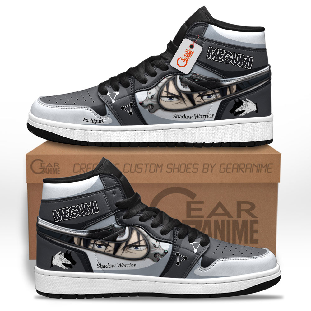 Megumi Fushiguro High-Top Leather Sneakers Custom Name