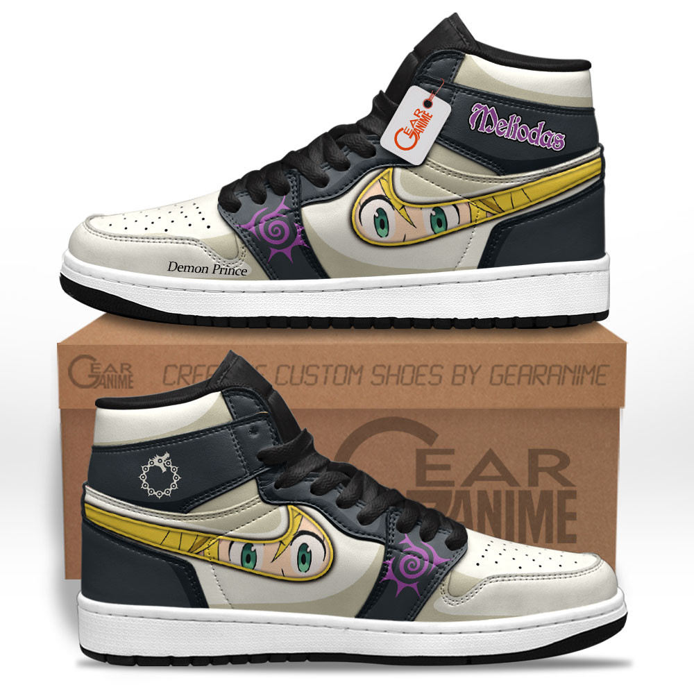 Meliodas High-Top Leather Sneakers Custom Name
