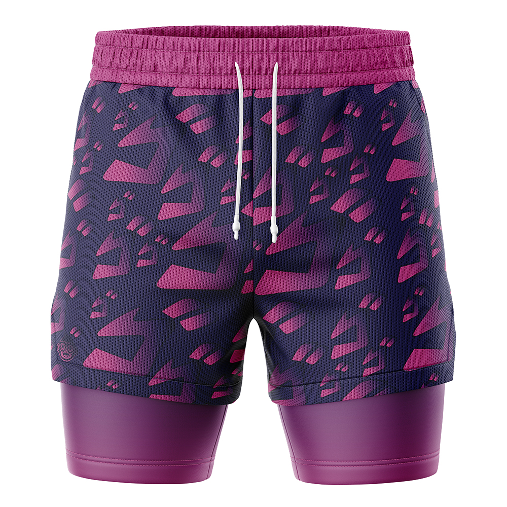 Menacing Aura Jojo’s Bizarre Adventure 2-in-1 Performance Shorts