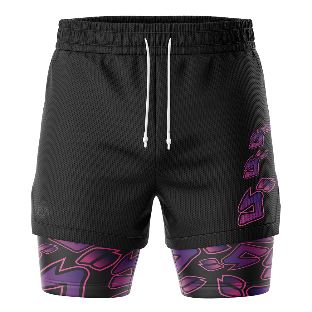 Menacing Aura V2 JoJo’s Bizarre Adventure 2-in-1 Performance Shorts