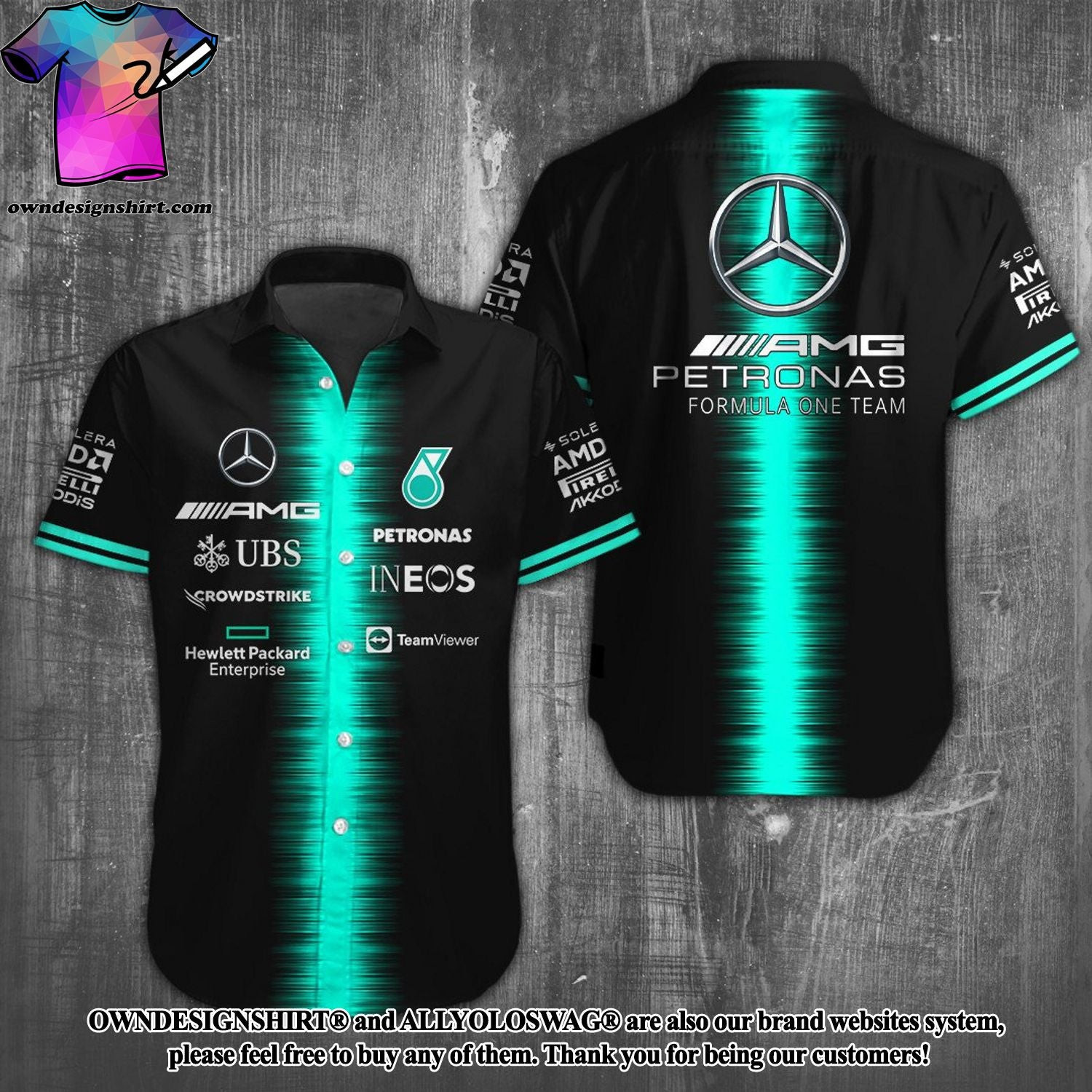 Mercedes 100th Anniversary 1926 2026 Hawaiian Shirt AMG Petronas Apparel Gift For Son