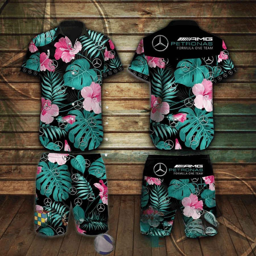 Mercedes 100th Anniversary Hawaiian Shirt And Short Mercedes Apparel Present Ideas For Brother