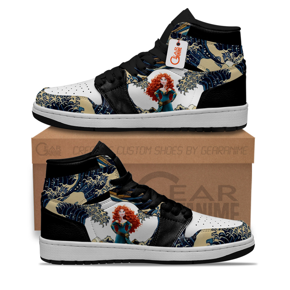 Merida Great Wave Custom Movie High-Top Leather Sneakers