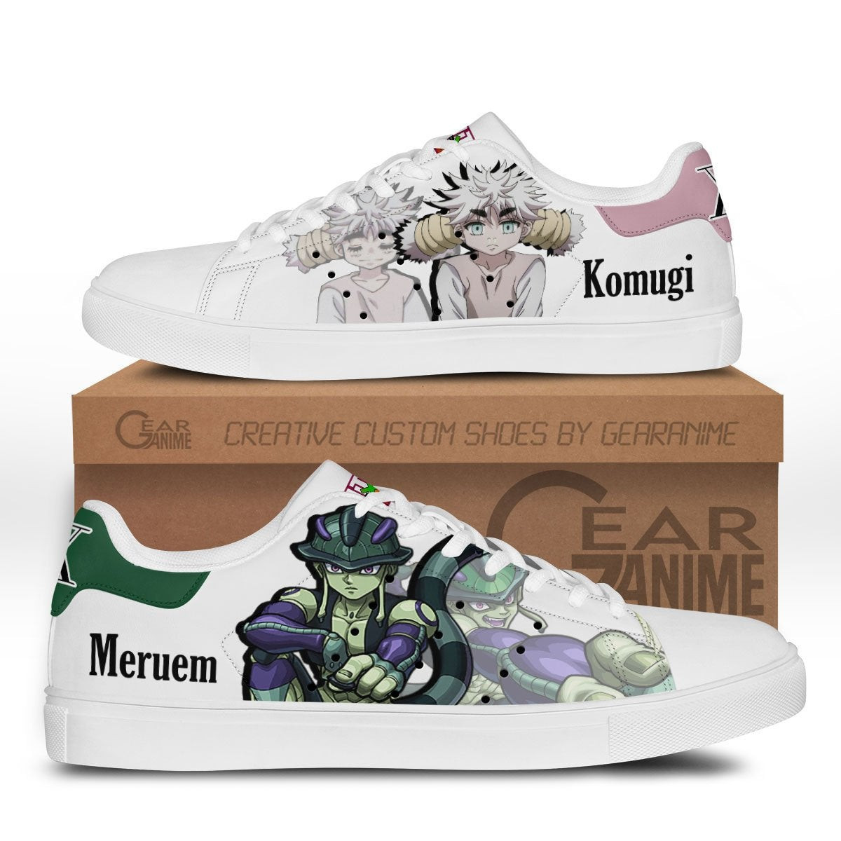 Meruem and Komugi Custom Anime Classic Court Shoes