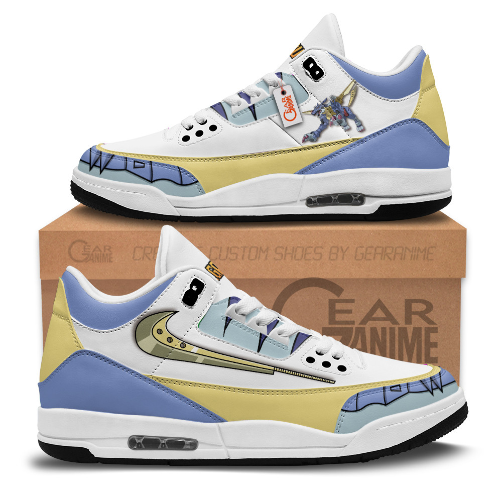 Metalgarurumon Custom Anime Retro 3 Leather Sneakers
