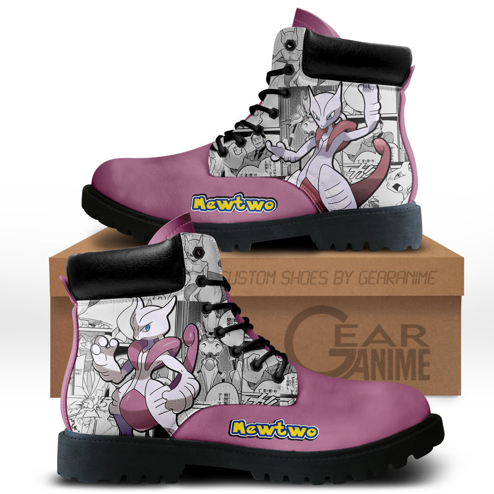 Mewtwo Custom Anime Combat Boots NTT051