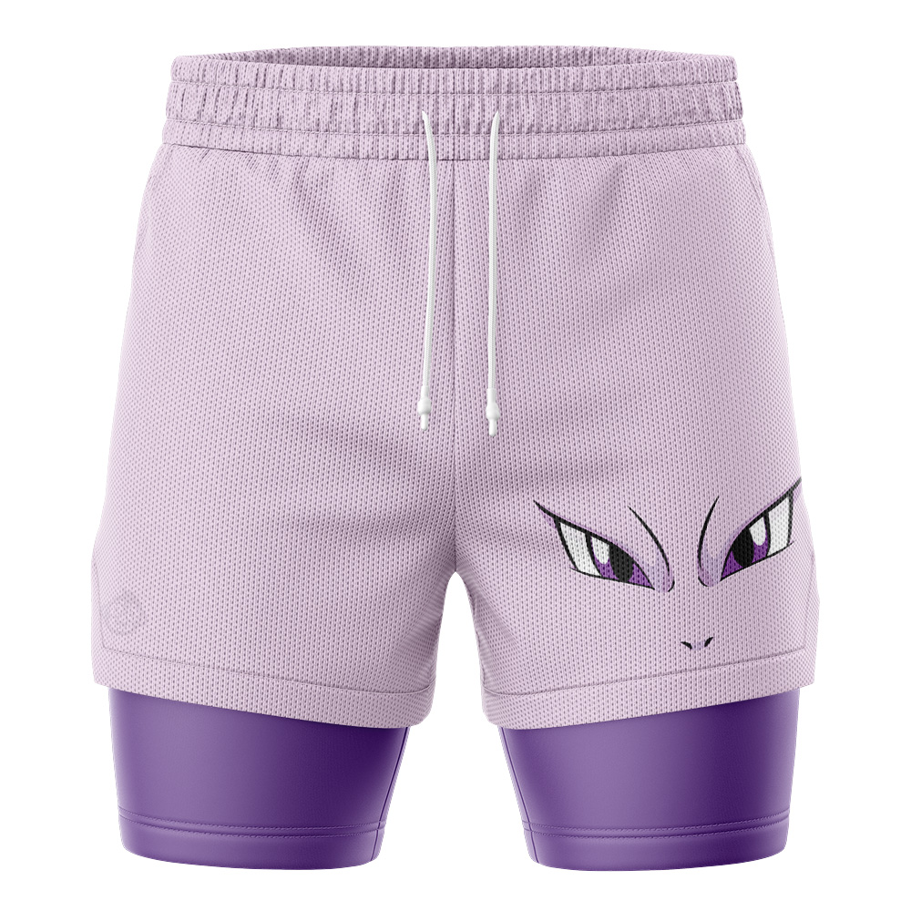 Mewtwo Face Pokemon 2-in-1 Performance Shorts
