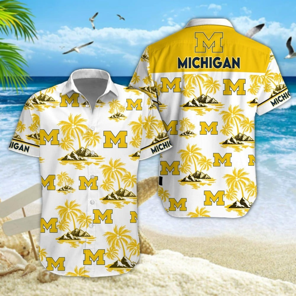 Michigan Wolverines Football Hawaiian Football Vacation Shirt Gift For Summer Vacation