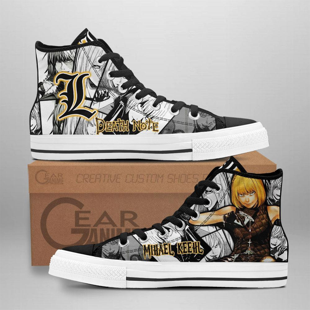 Mihael Keehl Mello Custom Anime High-Top Canvas Shoes NTT121