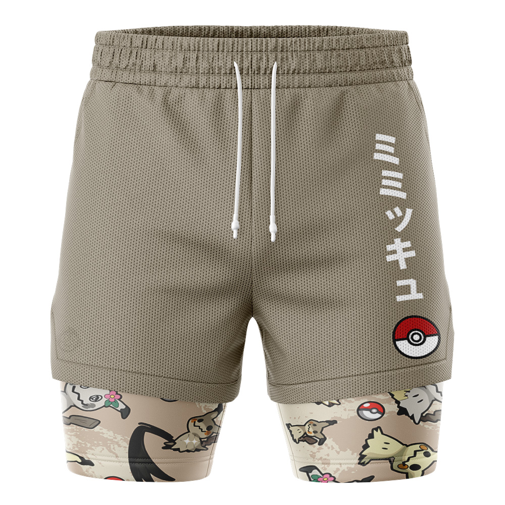 Mimikyu Pattern Pokemon 2-in-1 Performance Shorts