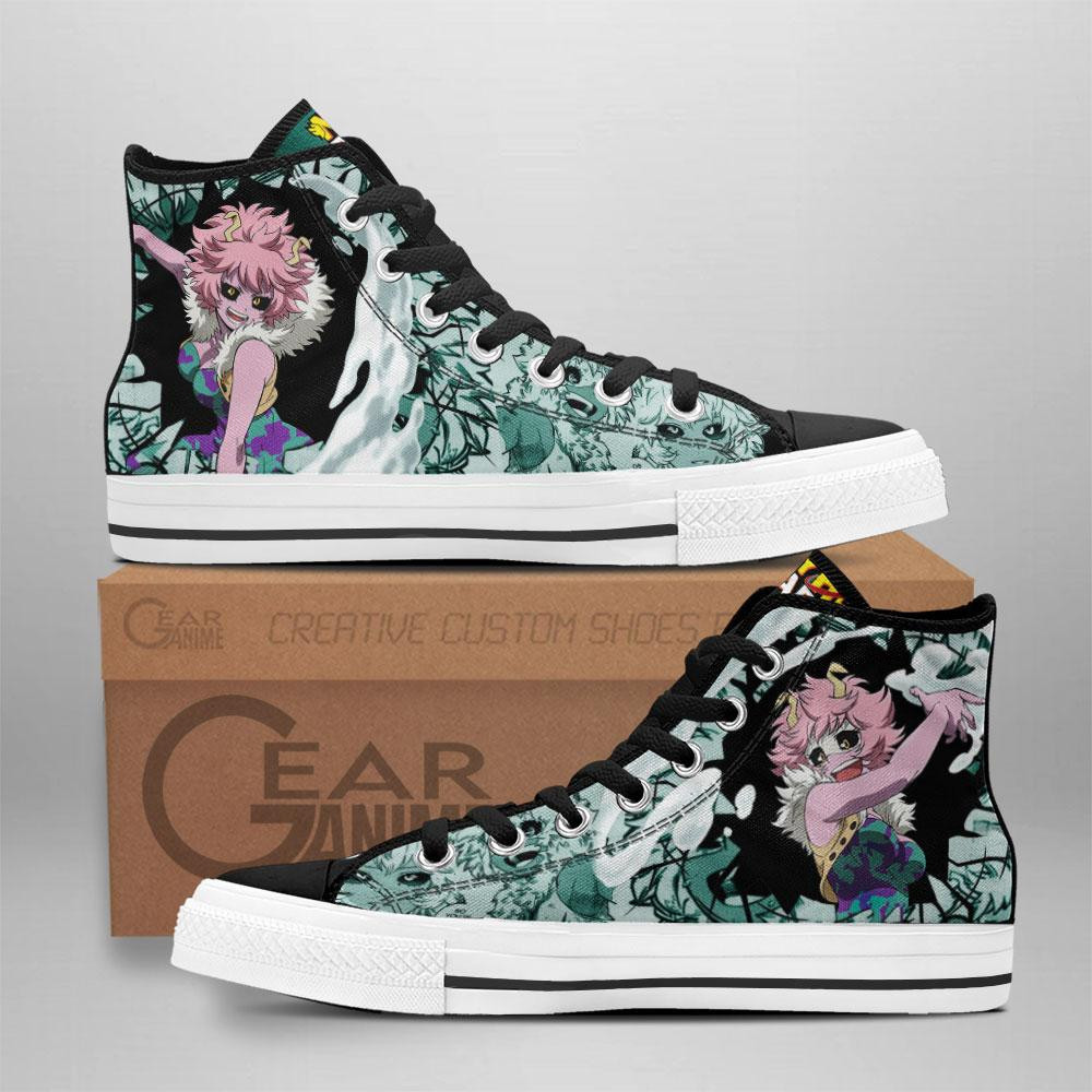 Mina Ashido Custom Anime High-Top Canvas Shoes TT2708