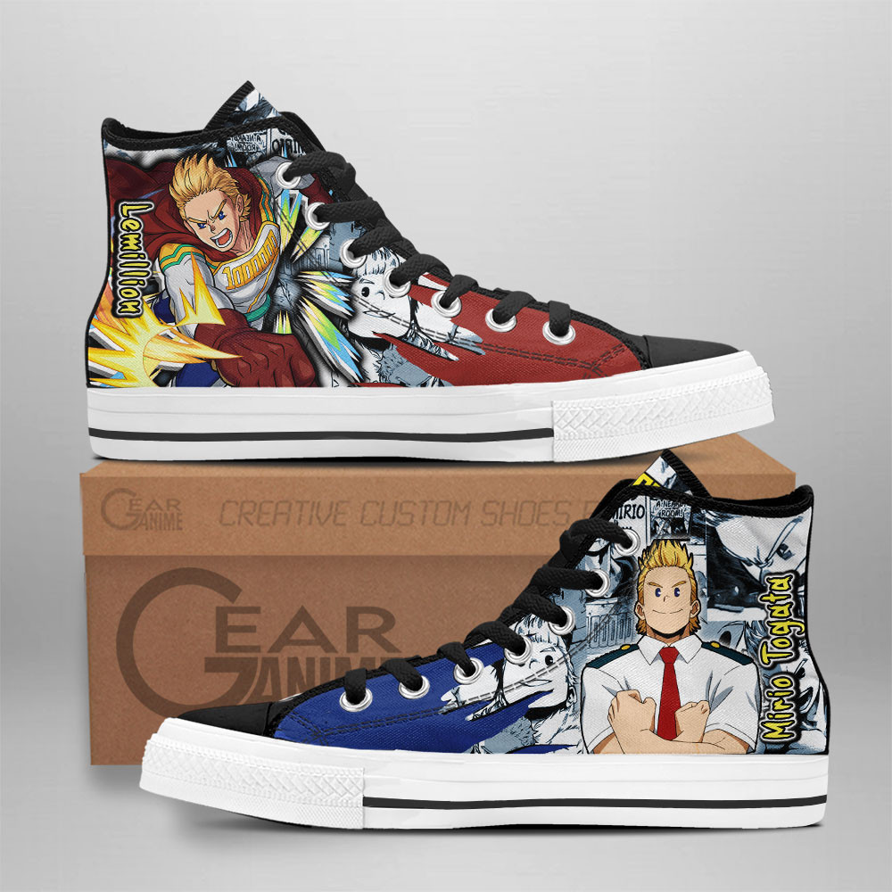 Mirio Togata Custom Anime High-Top Canvas Shoes NTT291
