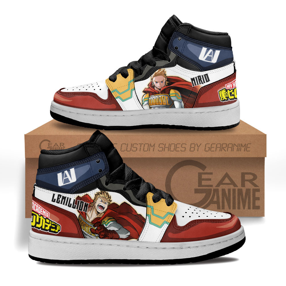 Mirio Togata Custom Anime Kids High-Top Leather Sneakers
