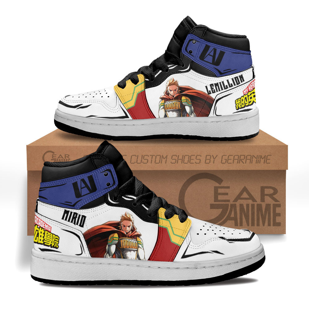 Mirio Togata Custom Anime Kids High-Top Leather Sneakers