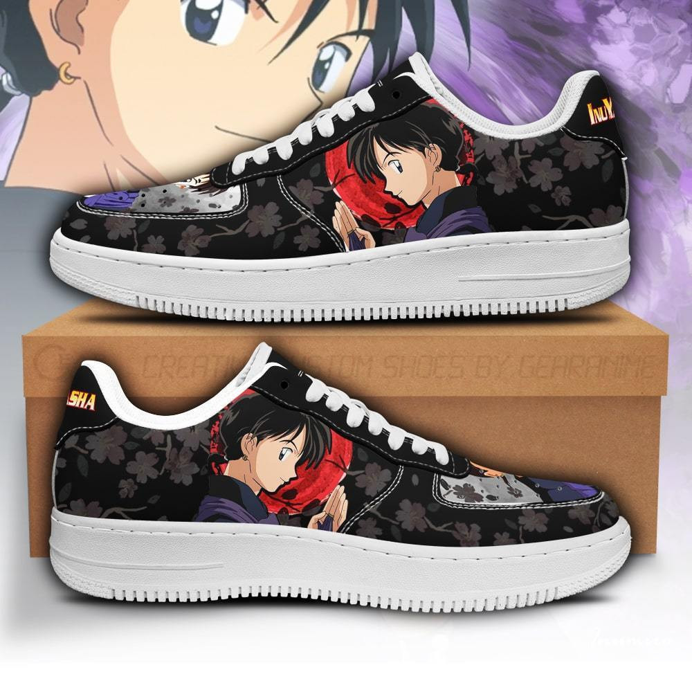 Miroku Custom Anime Low-Top Leather Sneakers