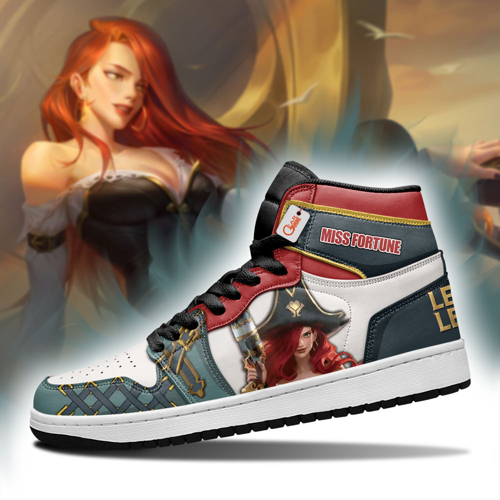 Miss Fortune Custom Gaming High-Top Leather Sneakers LOL Game Personalized