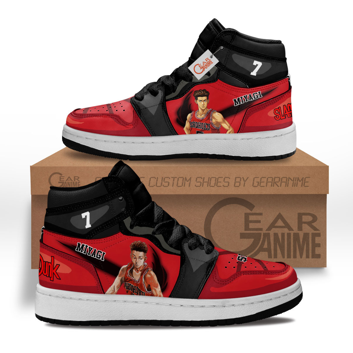 Miyagi Ryota Custom Anime Kids High-Top Leather Sneakers Slam Dunk Shoes MV1302