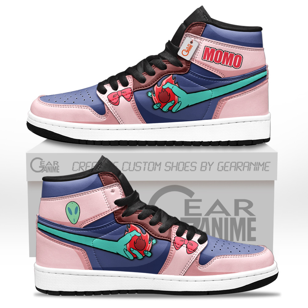 Momo Ayase Custom Anime High-Top Leather Sneakers Psychic Hands