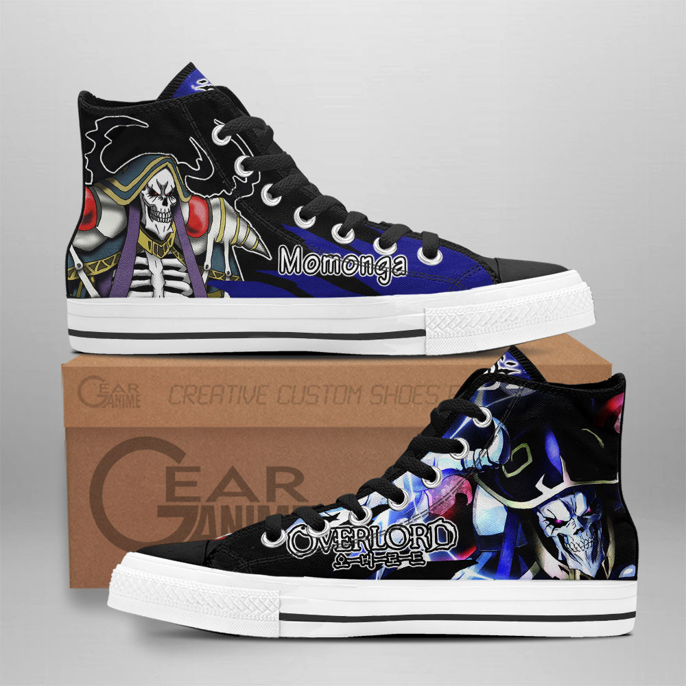 Momonga Custom Anime High-Top Canvas Shoes