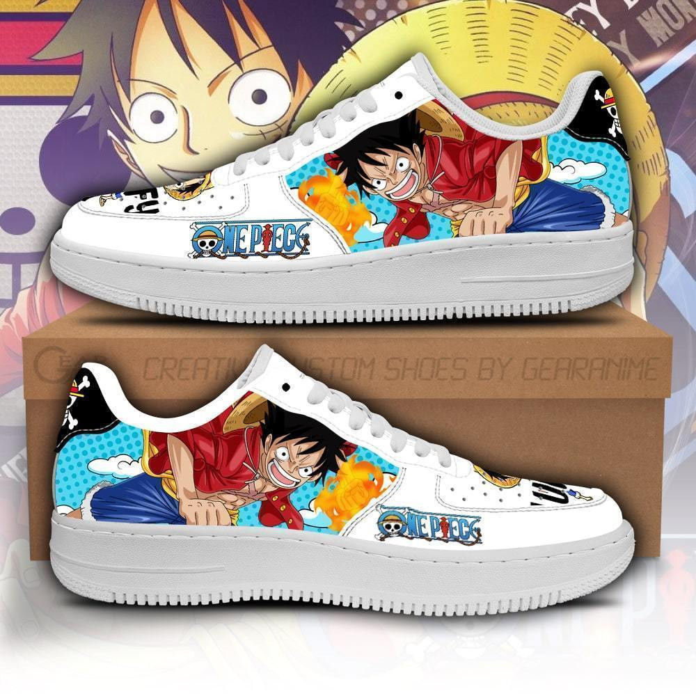 Monkey D Luffy Custom Anime Low-Top Leather Sneakers