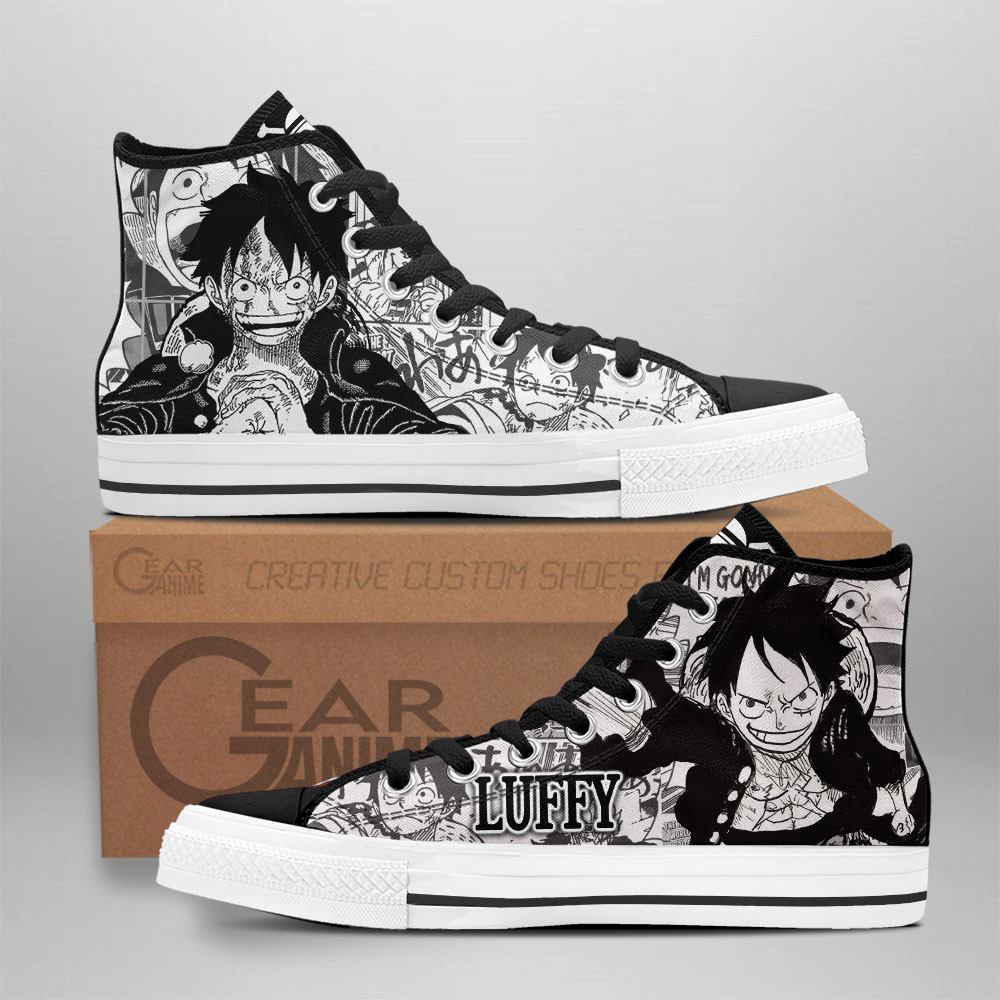 Monkey D. Luffy Custom Anime High-Top Canvas Shoes