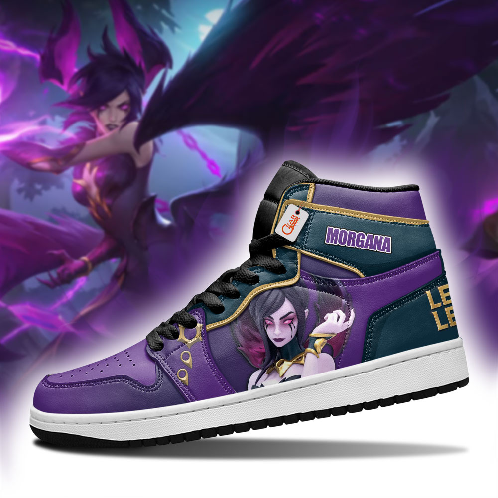 Morgana Custom Gaming High-Top Leather Sneakers LOL Game Personalized
