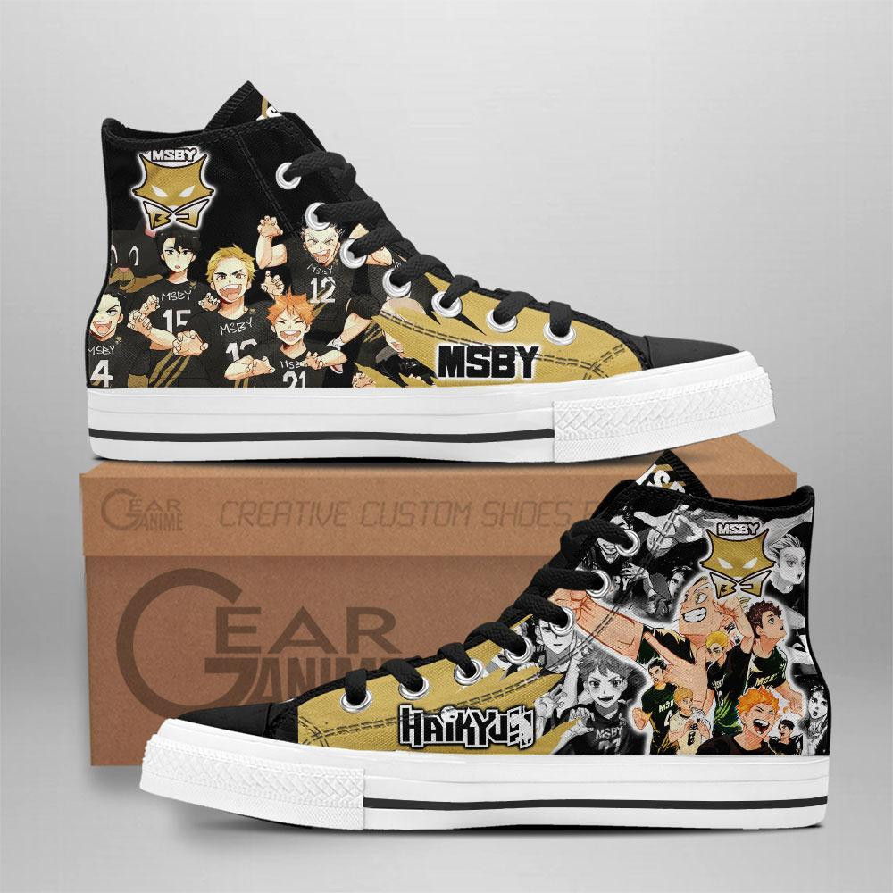 MSBY Black Jackal Custom Anime High-Top Canvas Shoes
