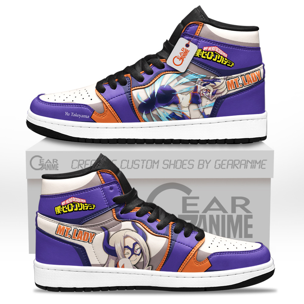 Mt. Lady Custom Anime High-Top Leather Sneakers