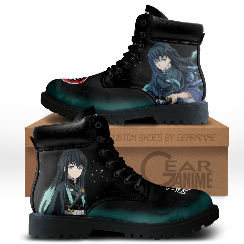 Muichiro Tokito Custom Anime Combat Boots MV0512